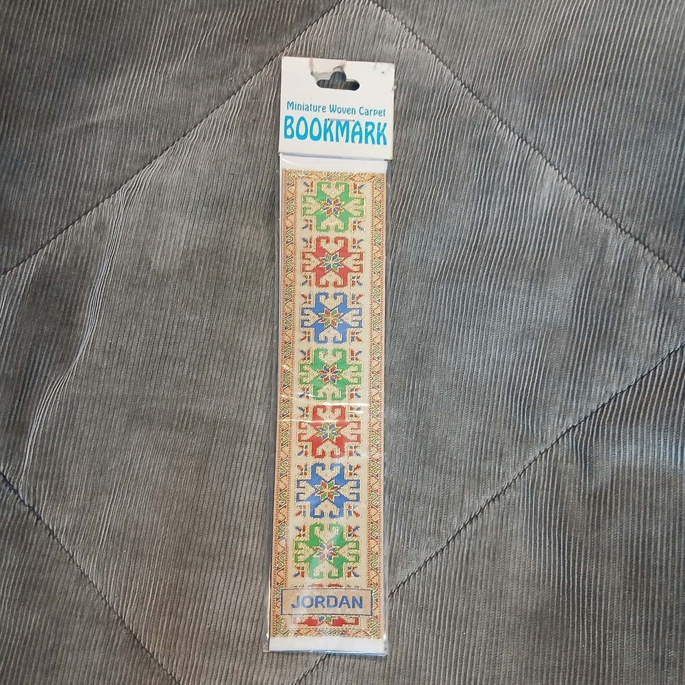 Vintage Dead Stock Miniator Woven Rug Design Bookmark Made In Jordan New - Picture 2 of 15